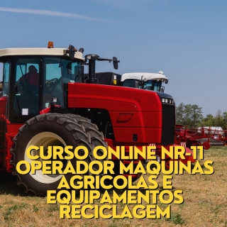 Curso Online NR-11 Operador Maquinas Agrícolas e Equipamentos Reciclagem Curso Empresarial Itaim Bibi Curso a Distancia de Empilhadeira