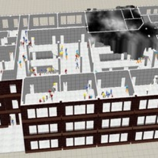 Curso de simulação de evacuação do prédio 